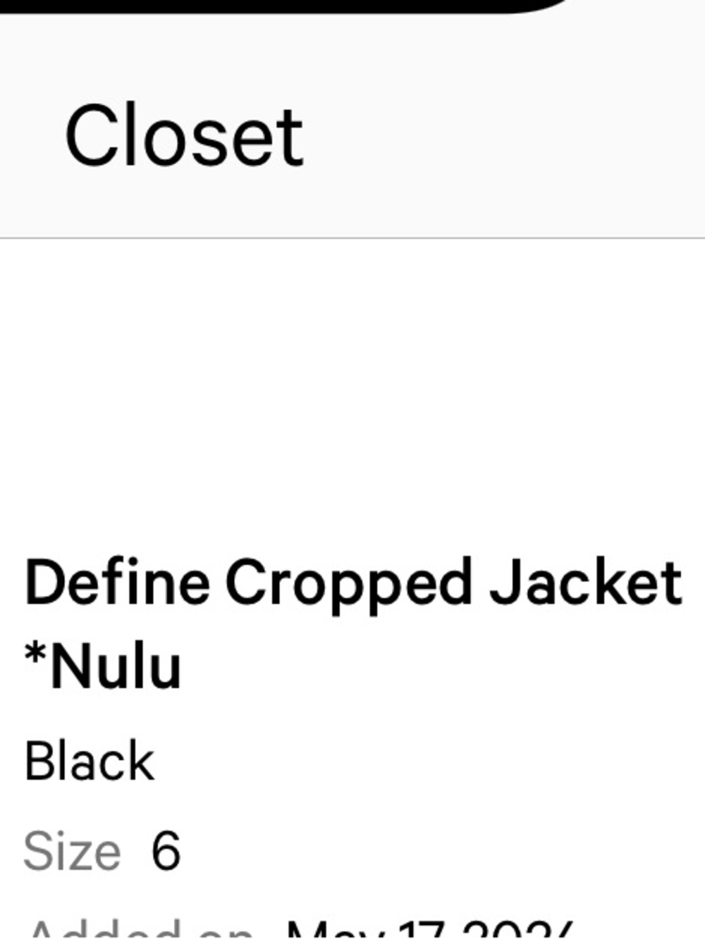 lululemon athletica full zip cropped align jacket - Picture 5 of 5